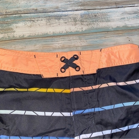 NWT Art Class Orange Banded Striped Shorts Husky - Picture 3 of 5